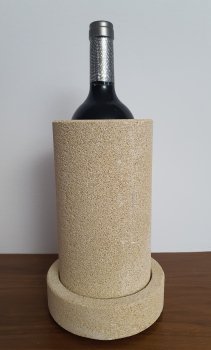 Weinkühler Sandstein mit Untersetzer