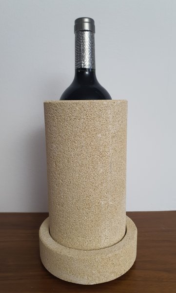 Weinkühler Sandstein mit Untersetzer