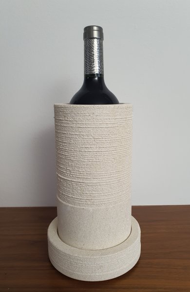 Weinkühler Sandstein mit Untersetzer "Antico"